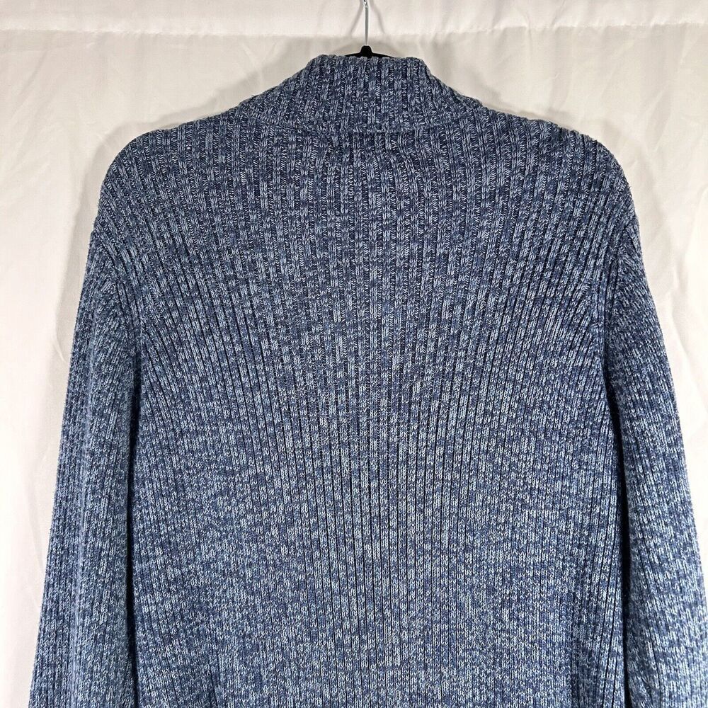 Polo Jeans Co Sweater SZ Medium Blue Ribbed Turtle Neck Long Sleeve - Picture 8 of 9